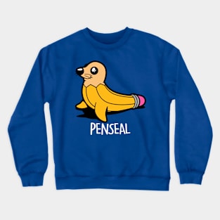 Funny Cute Sea Lion Kawaii Seal Original Cartoon Pun Gift For Kids Crewneck Sweatshirt